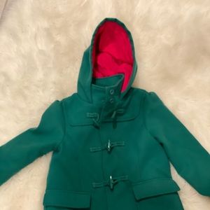Girls Green Peacoat